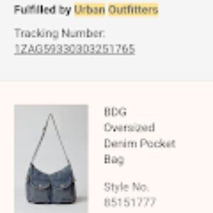 BDG Oversized Denim Pocket Bag Urban Outfitters
